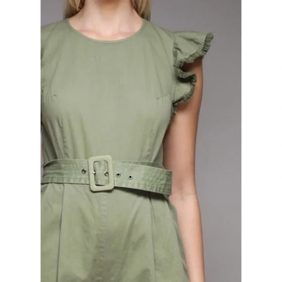 Do + Be Ruffle Shoulder Romper - Picture 3 of 4